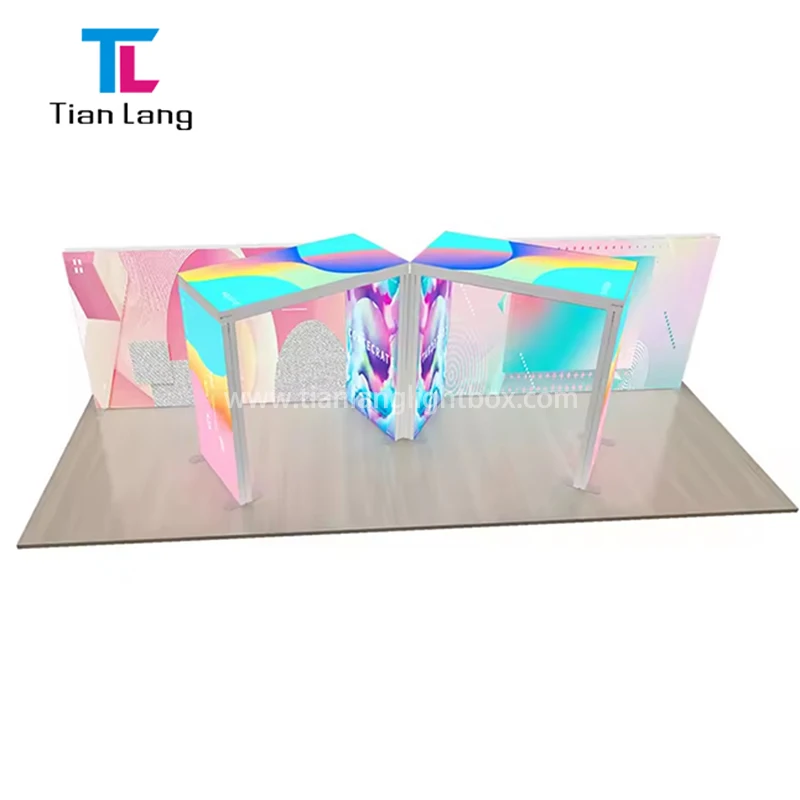 TianLang China Wholesale Wall Display Lightbox Fashion Clothing Store Shop With Fabric Light Box