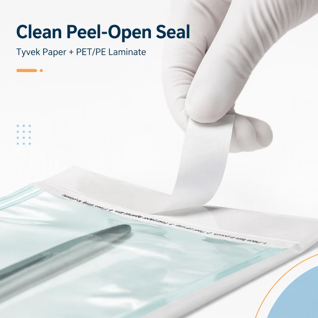 Tyvek Pouches and Sterilization Bags Premium Packaging for Sterile Medical and Dental Tools