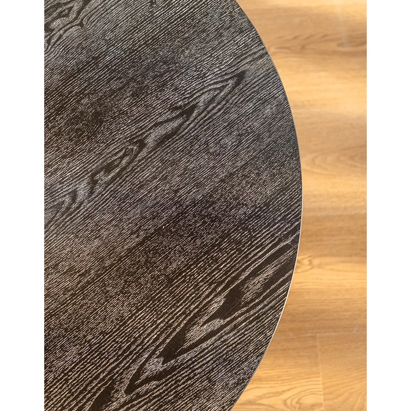 Round Tea Table Solid Wood Coffee Table Vintage Designer Solid Wood Art Japanese Style Coffee Table