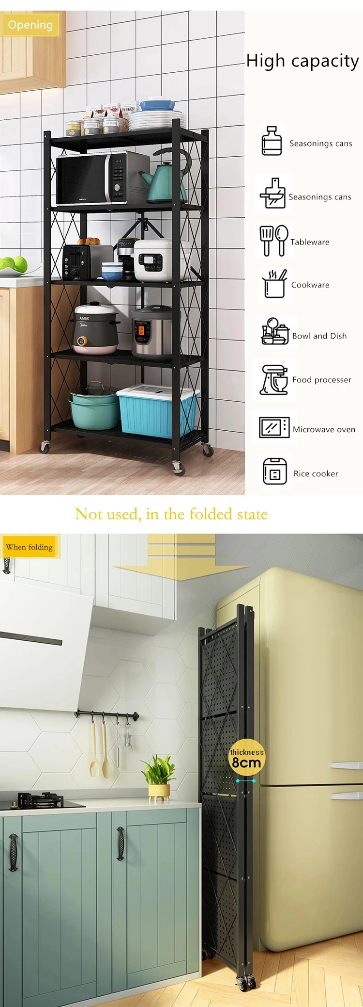 FOLDABLE STORAGE HOME KITCHEN SHELF CUPBOARD ORGANIZER RACK BATHROOM HOLDER DISH