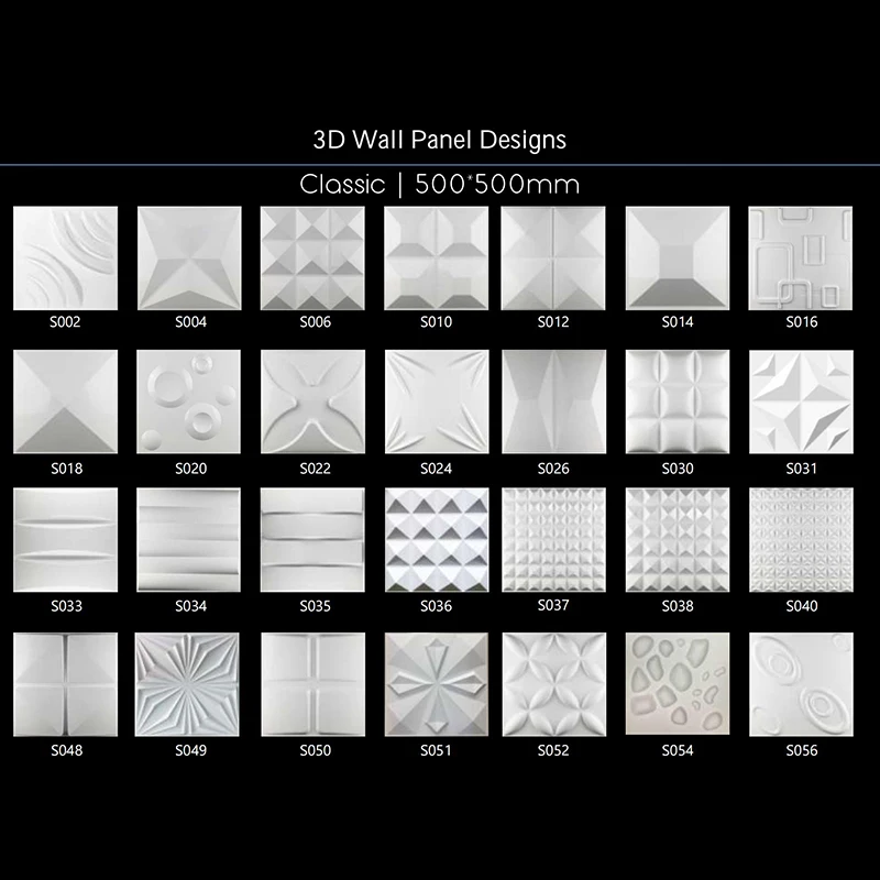 Colorable Sticker for Wall Decoration Waterproofing Materials Shape 3D PVC Wall Panel