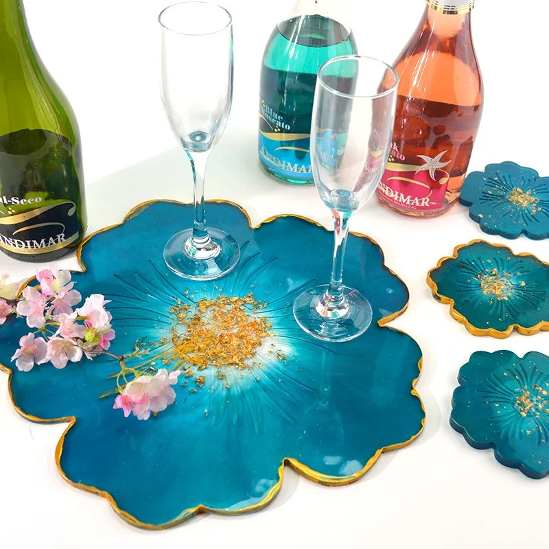 mirror surface high quality flower silicon molds for epoxy resin for crystal epoxy resin cast