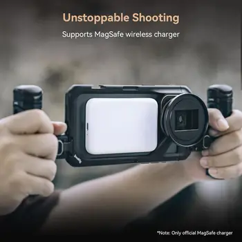 SmallRig Dual Handheld Phone Cage Kit for iPhone 15 Pro Max Mobile Video Rig Cage Kit with Wireless Quick Release Handles - 4392 detail image