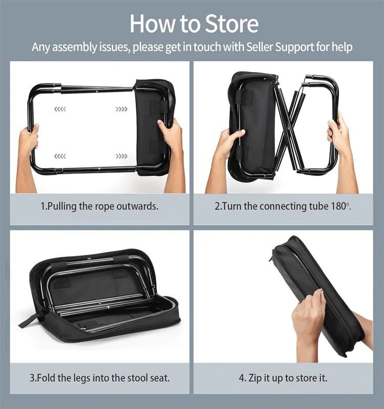 Outdoor Gardening Ultralight Backpacking Stool Portable Folding Stool Camping Stool