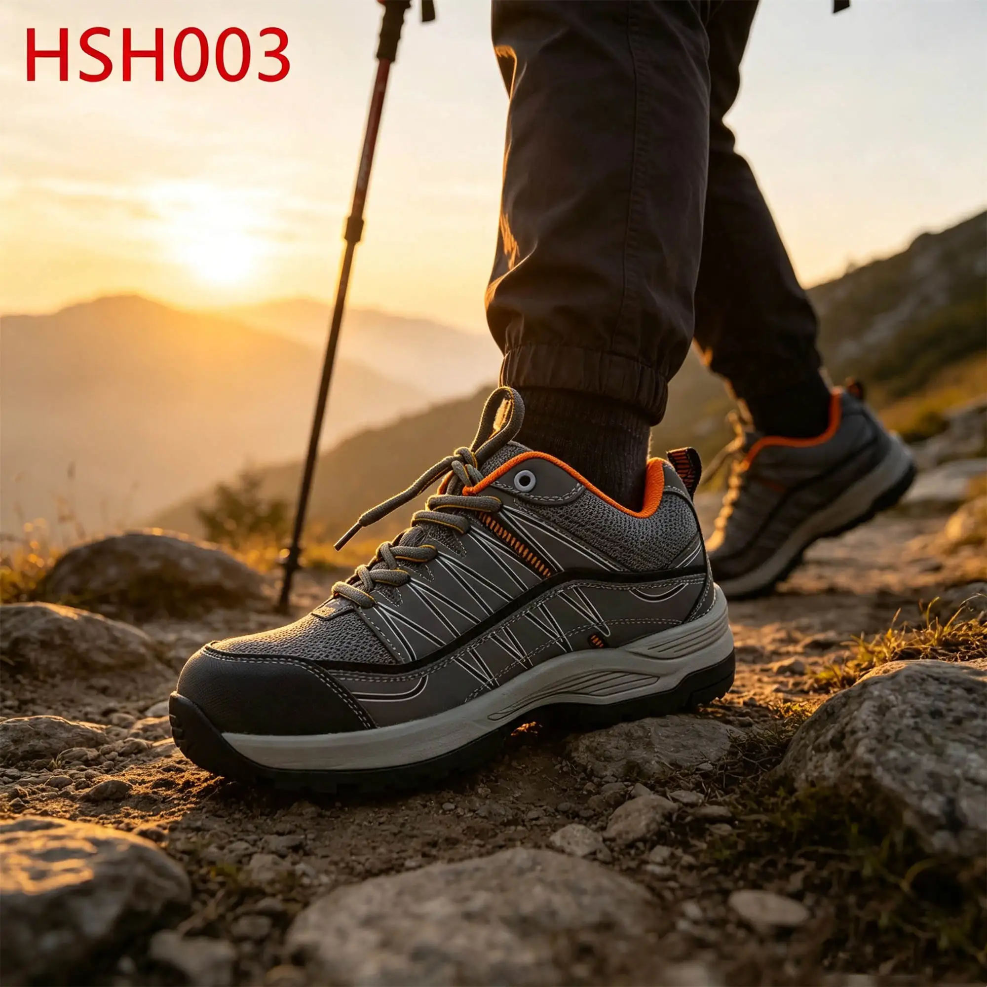 ZYF,Outdoor Gear Withstands Shock EVA+rubber Sole Hiking Boots Hillside Walking Hua Singh Trainer Shoes with Composite ToeHSH003
