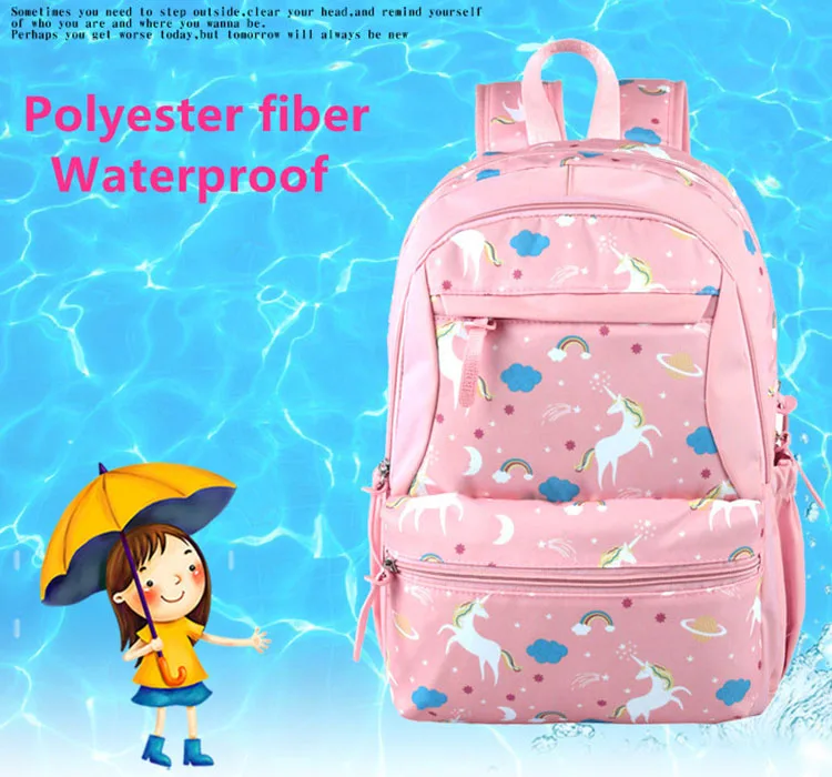 Casual Cute Polyester Backpack School Backpack For Children Students Waterproof Mochilas