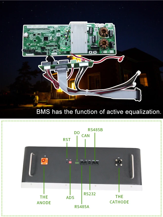 ESG Solar Energy LifePO4 Battery 48V 200Ah 51.2V100AH Power wall Lithium ion Rechargeable Battery Pack