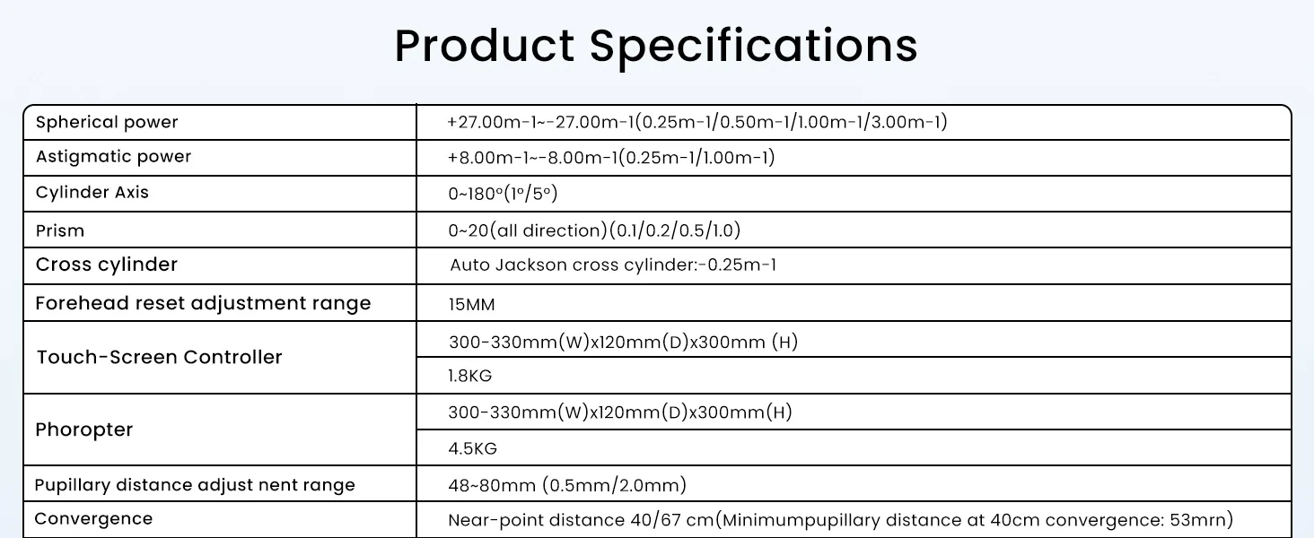 New Design Digital Portable Auto Phoropter CV-9800 Vision Tester Optics Instruments for Vision Testing Without/with Tablet