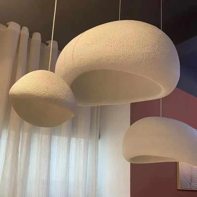 Japanese Wabi Sabi Pendant Light E27 Minimalist Loft Luminaire Suspended Lighting for Home Restaurant