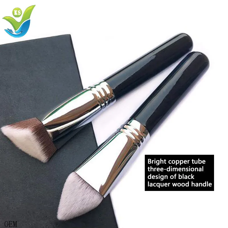 Top Selling Single Makeup Foundation Brush 3D 4D Slant Triangle Square Tapered Makeup Brushes