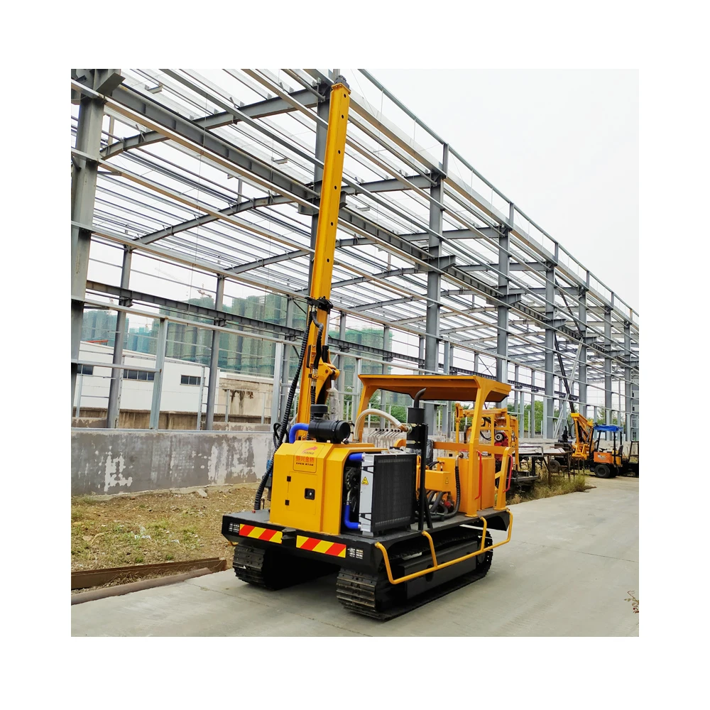Solar Panel Pile Ramming Machine, Hydraulic Pile Drivers Photovoltaic Vibro Hammer Pile Driver/