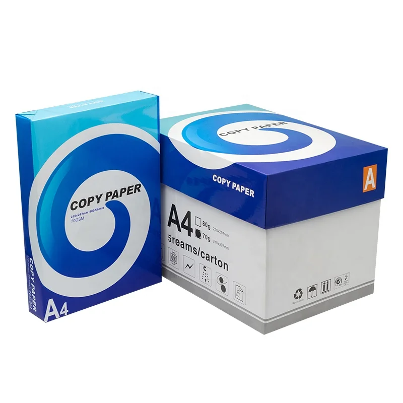 China Manufacturers OEM 70GSM 75GSM 80GSM 100% Pulp A4 Paper Copier 500 Sheets/Ream – 5 Reams/Box A4 Copy Paper