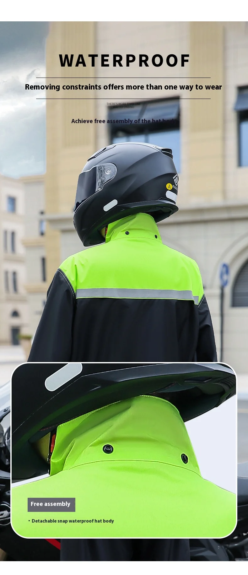 Outdoor Waterproof Motorcycle Riding Clothing  Adult Raincoat Durable Windproof Reusable Rainproof Jacket Pants Racing Suit Set