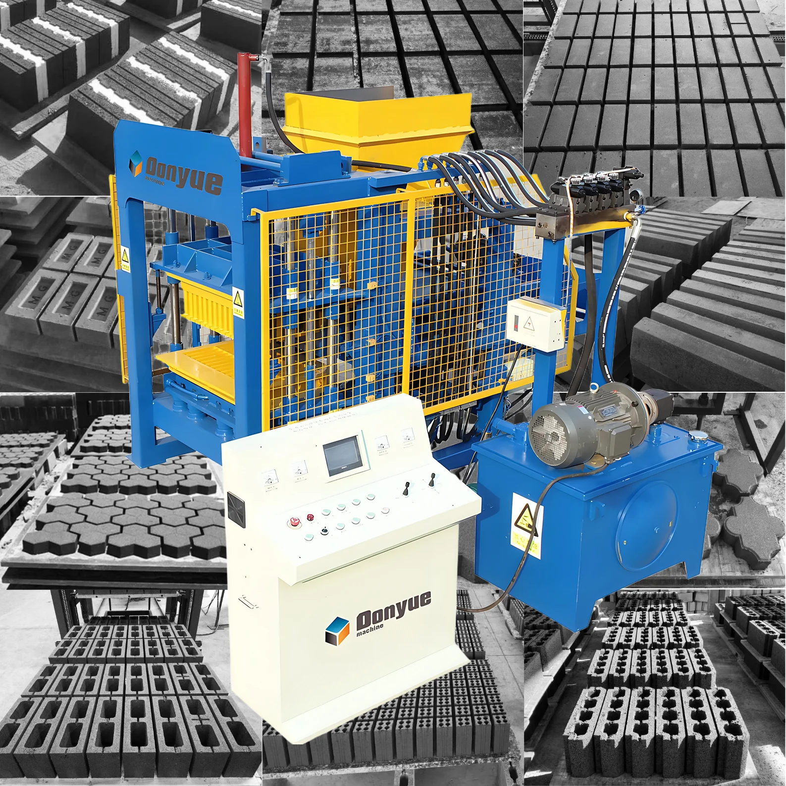 QT4-15 Automatic Concrete Block Making Machine Cement Block Machine Paver Block Machine