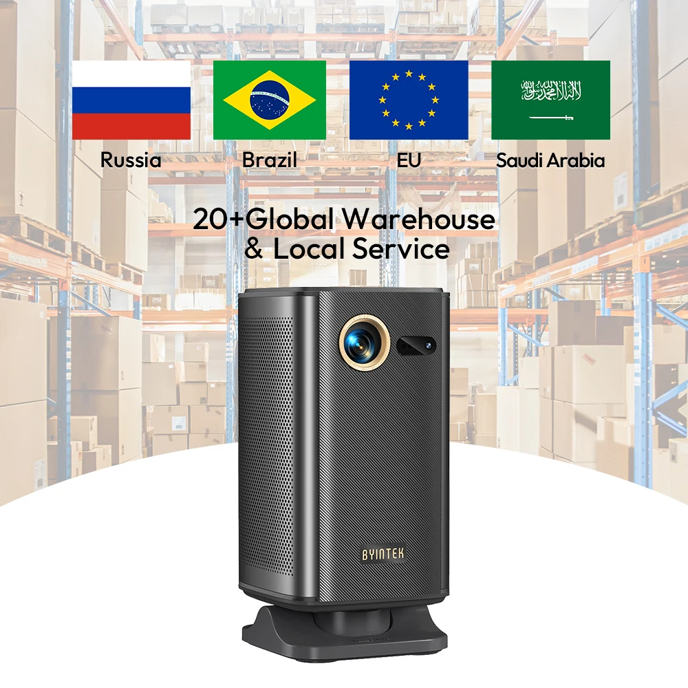 Magazzino globale 20+ BYINTEK UFO P70X Mini proiettore portatile multifunzione da campeggio 4K 3D 300 ANSI Proiettore con batteria integrata_voghion.com