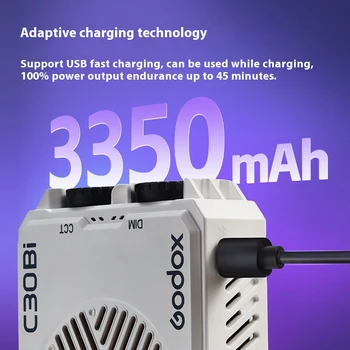Godox C30Bi 30W 2800K-6500K Portable Light Portable Video Light for Live Streaming Outdoor Shooting detail image
