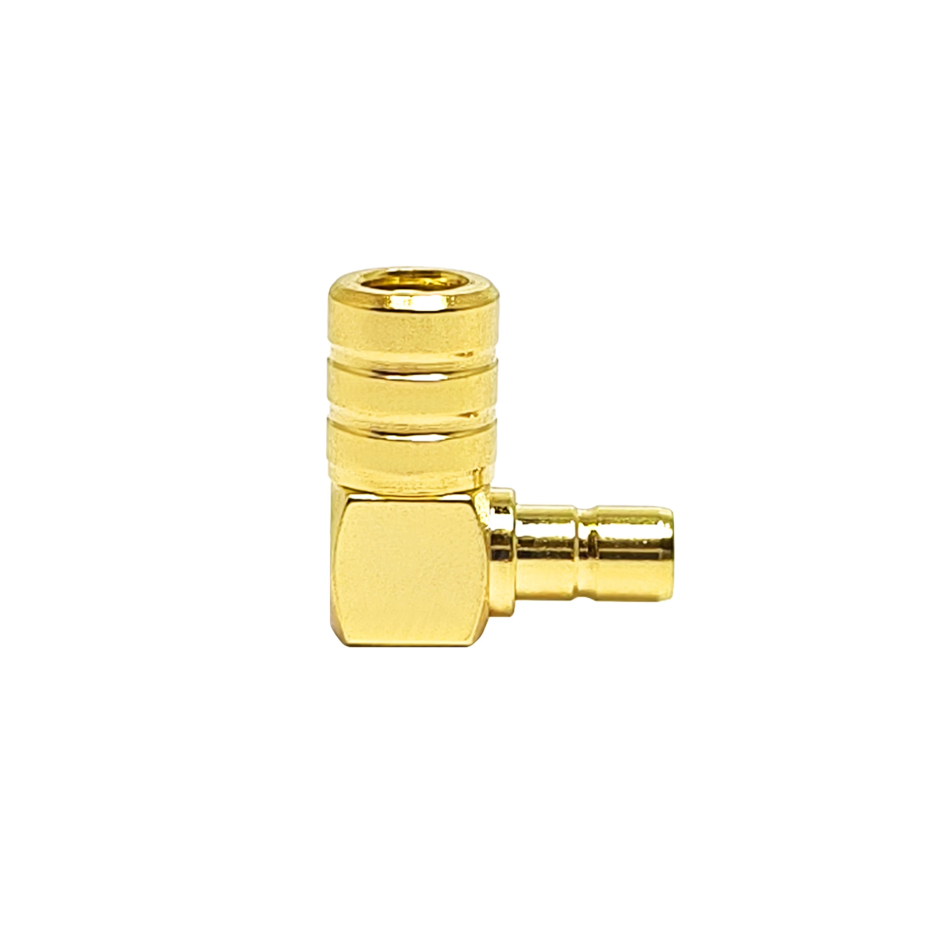 SMB Male RA to SMB Female Adapter 50 Ohm Right Angle