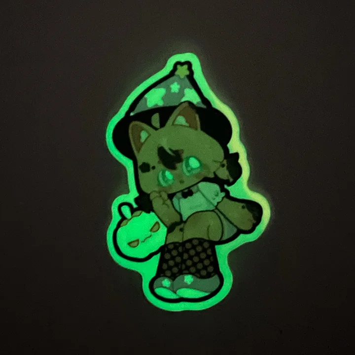 VOGRACE 2024 Glowing Fluorescence Stickers Custom Cute Glowing Keyboard Stickers for Kids