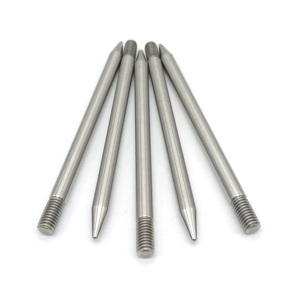 M2 M3 M4 M5 M6 Custom Made Stainless Steel Brass Aluminium Threaded Conical Dowel Pin Shaft Pin