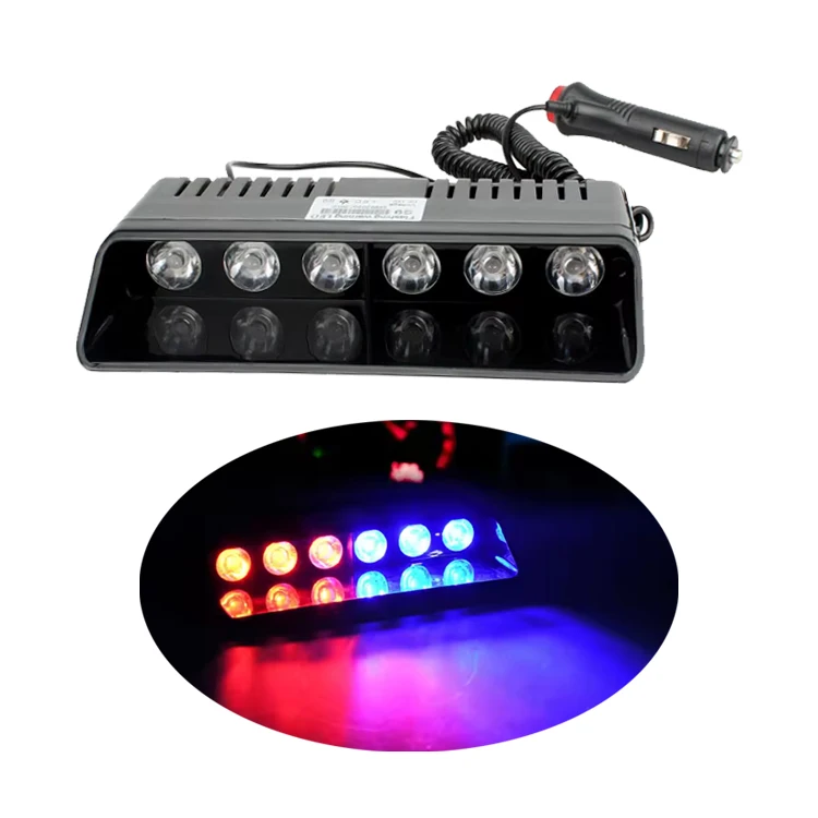 6 LED Strobe Flasher Emergency Day Running Light Blue Red Cigarette Lighter DC12v for Car & Truck Car Light Accessories