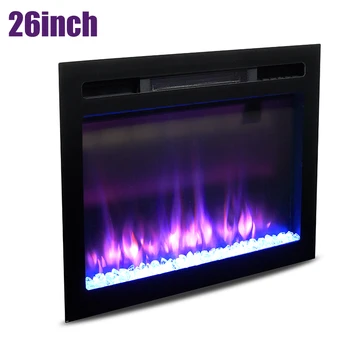 26-Inch Electric Fireplace 1500W High Power Heater Recessed Wall Mounted Home Indoor Warmth Free Standing Insert Installation US