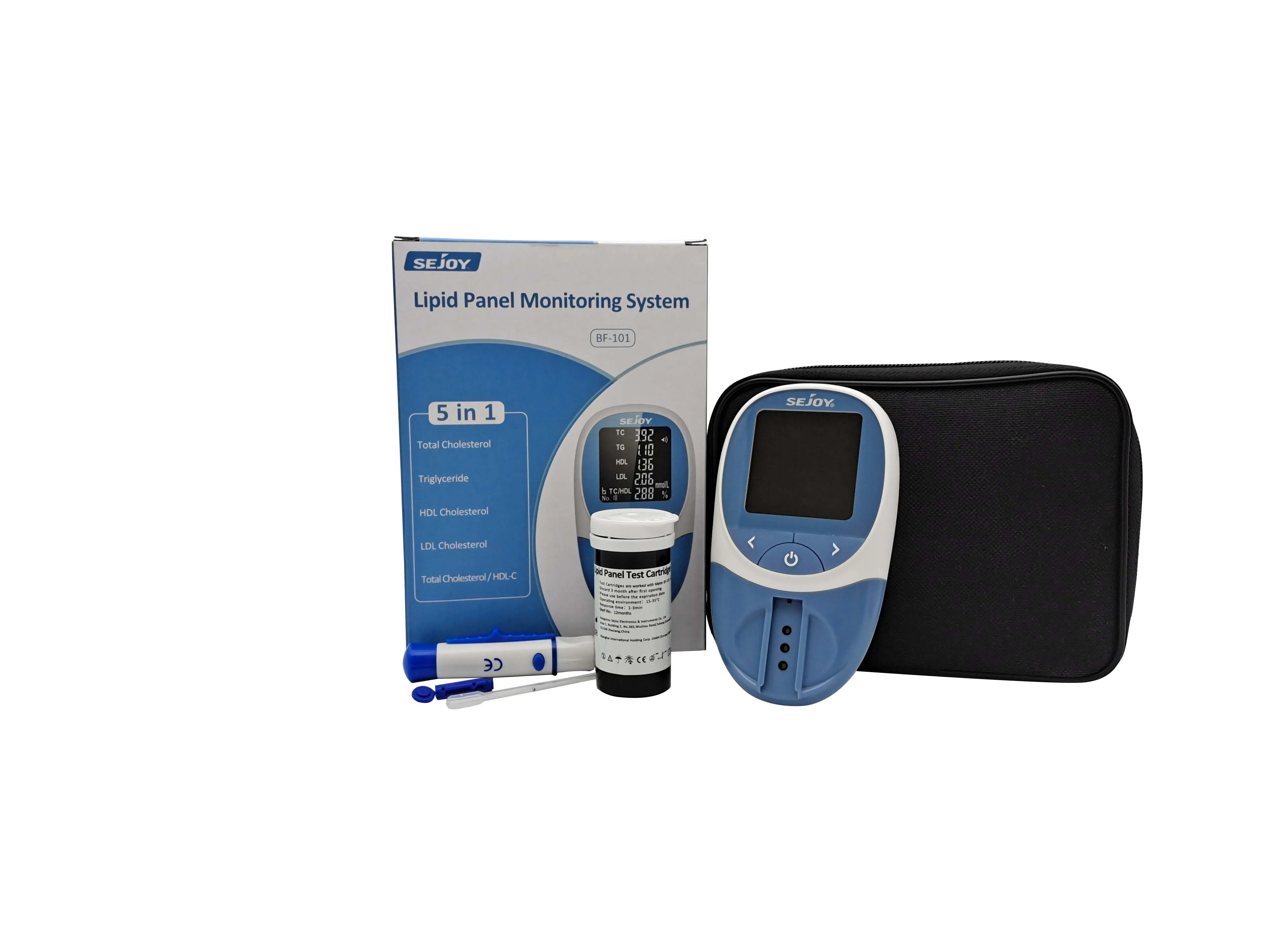 5 in 1 Cholesterol Total HDL Lipid Cholesterol Meter Lipid Profile Analyzer Portable