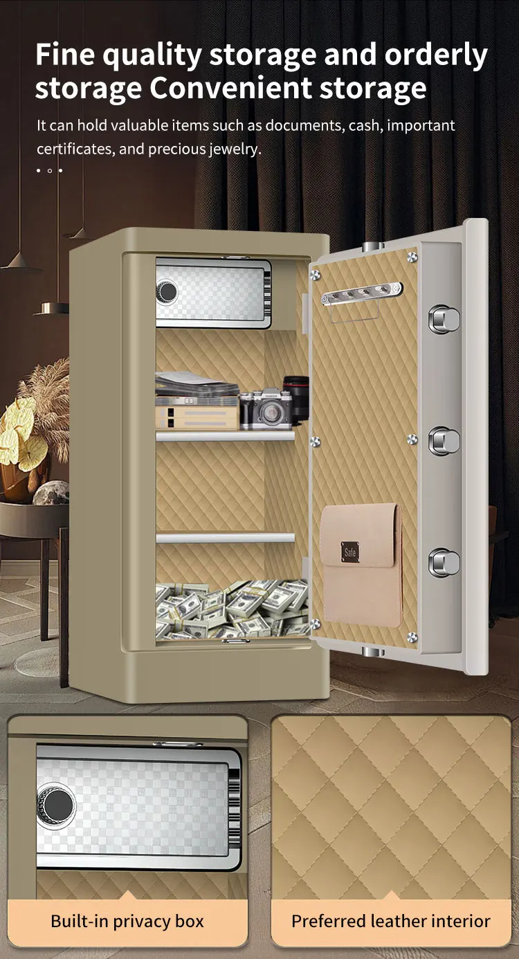 CEQSAFE Security Digital Electronic Steel Safe Box with Fingerprint Lock Household Safe for Home Storage details