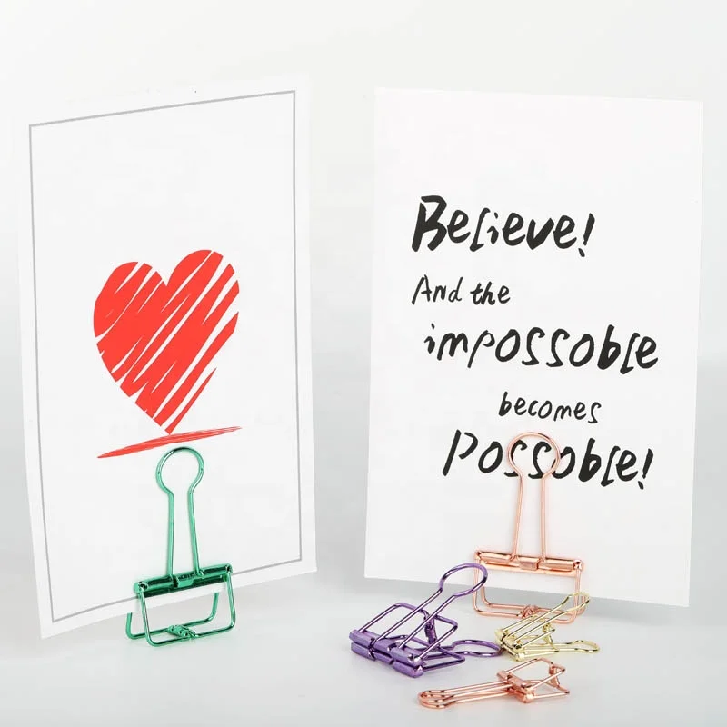 Пустотелая квадратная форма креативные школьные складные металлические серебристые 15 мм скрепки для бумаги