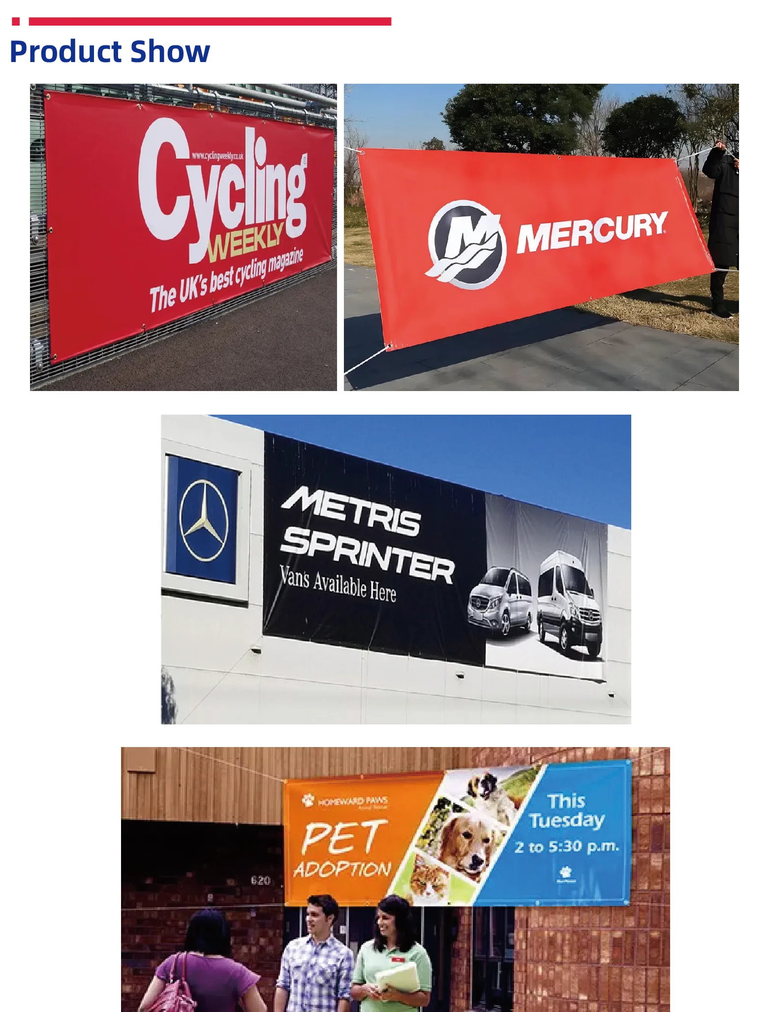 Full Color Custom Printed Banner Digital Printing Flex Vinyl Mesh