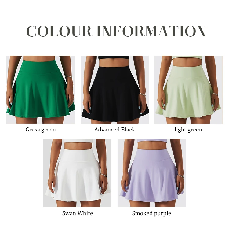 Custom Women High Waist Pleated Tennis Skirts Lightweight Quick Dry