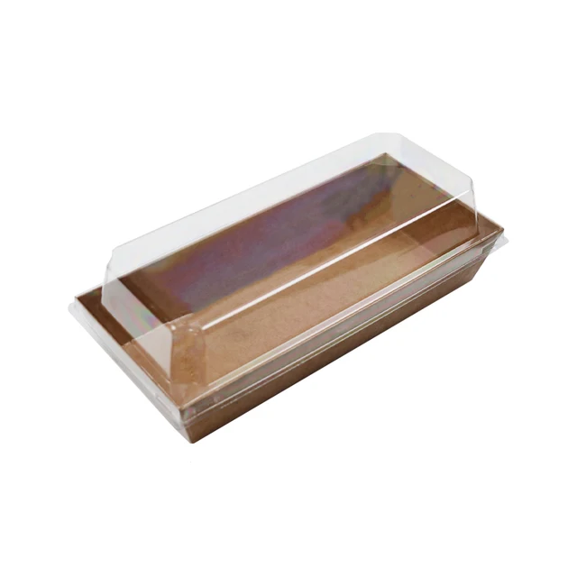 Customizable Kraft Dessert Box with PET Lid - Multi Sizes Available