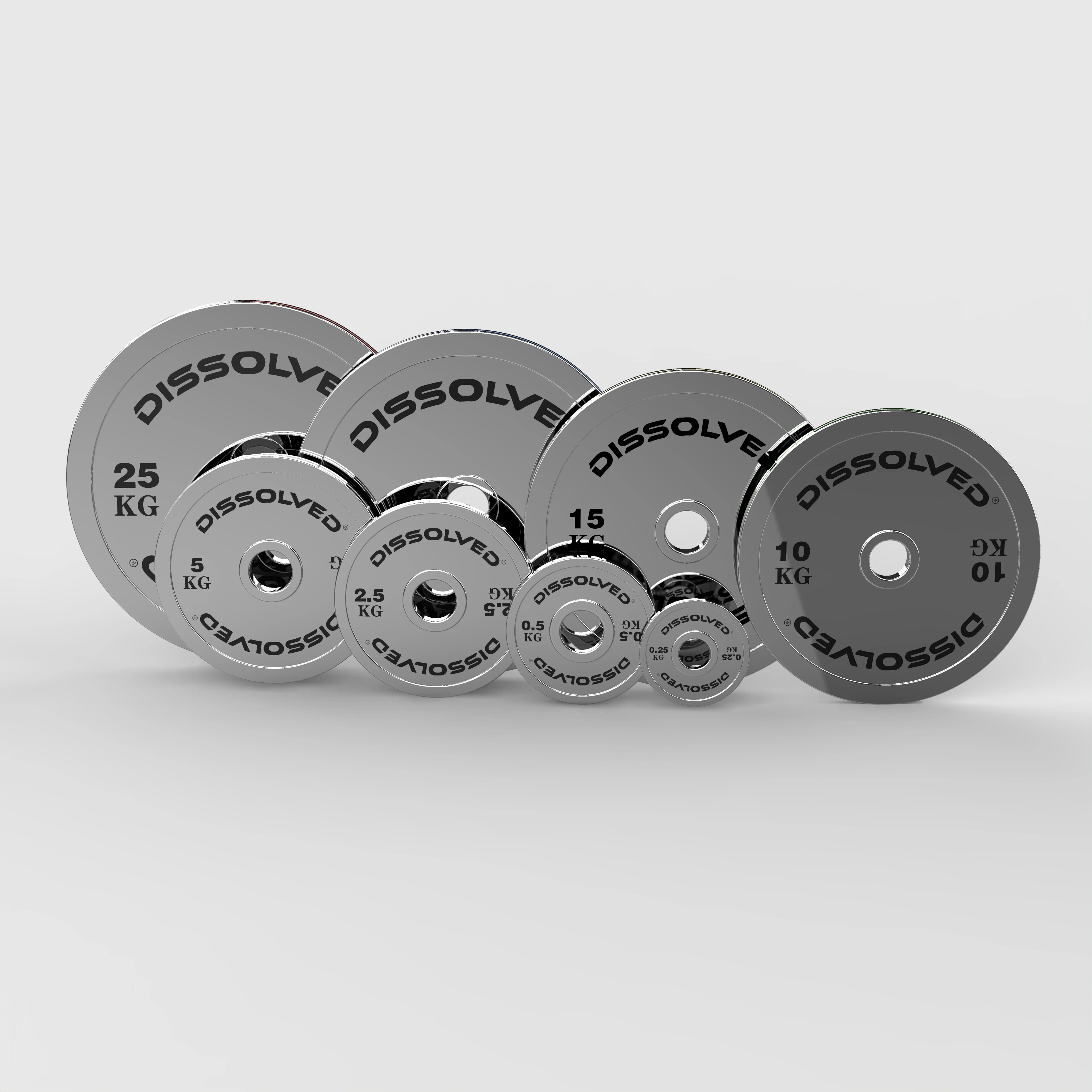Dissolved Chrome Powerlifting Steel Plate Competition Gym Equipment Weight Lifting Plate Set