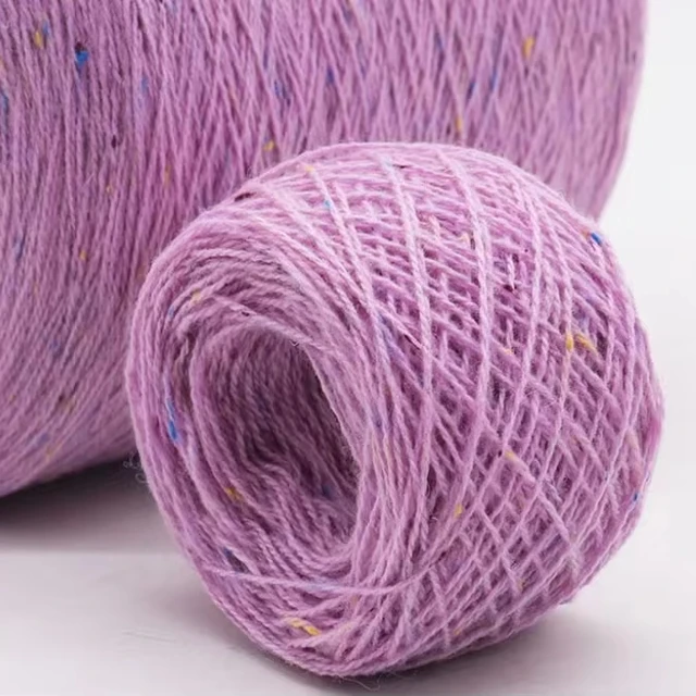 Knitting polyester yarn 97% wool 3% polyester 2/14NM color dot pure wool yarn Wool yarn is suitable for knitting sweaters