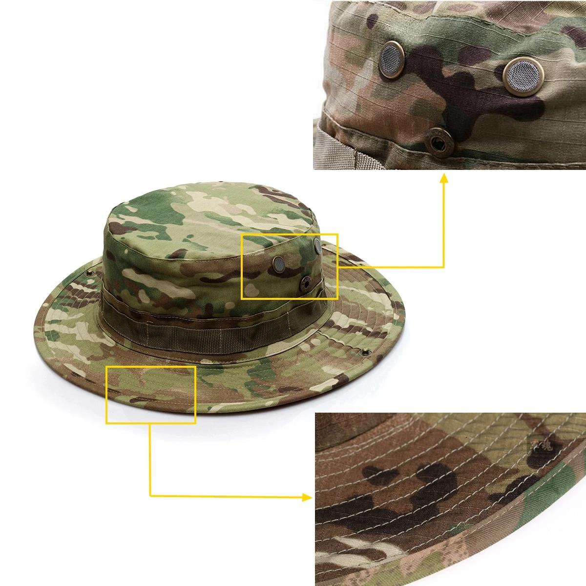 71 Piezas Boonie Hat - Sombreros Tácticos Militares Tipo Cubo Para Safari Caza Pesca Exteriores Camuflaje~p134031568