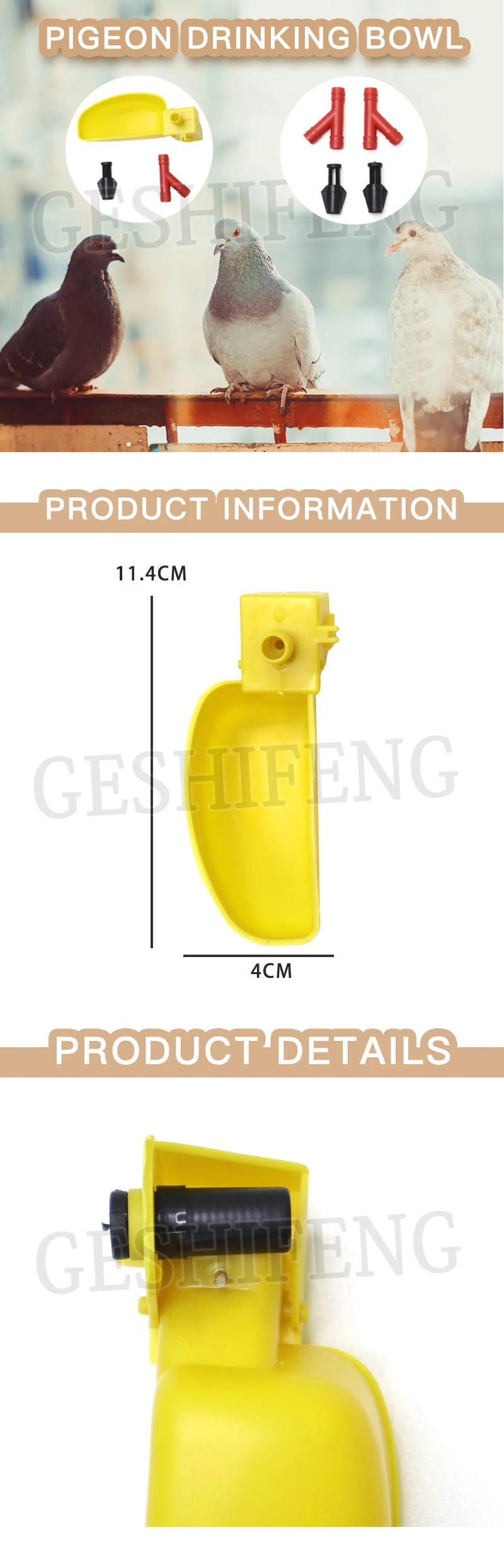 Automatic Pigeon Drinkers Quails Water Drinker Plastic Bird Drinking