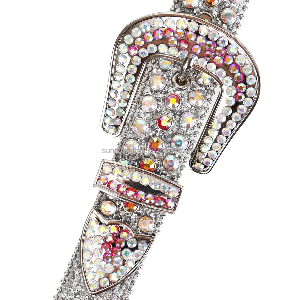 Ремень в стиле унисекс, Роскошный дизайнерский пояс из искусственной кожи, со стразами, в западном стиле, Bb Simon