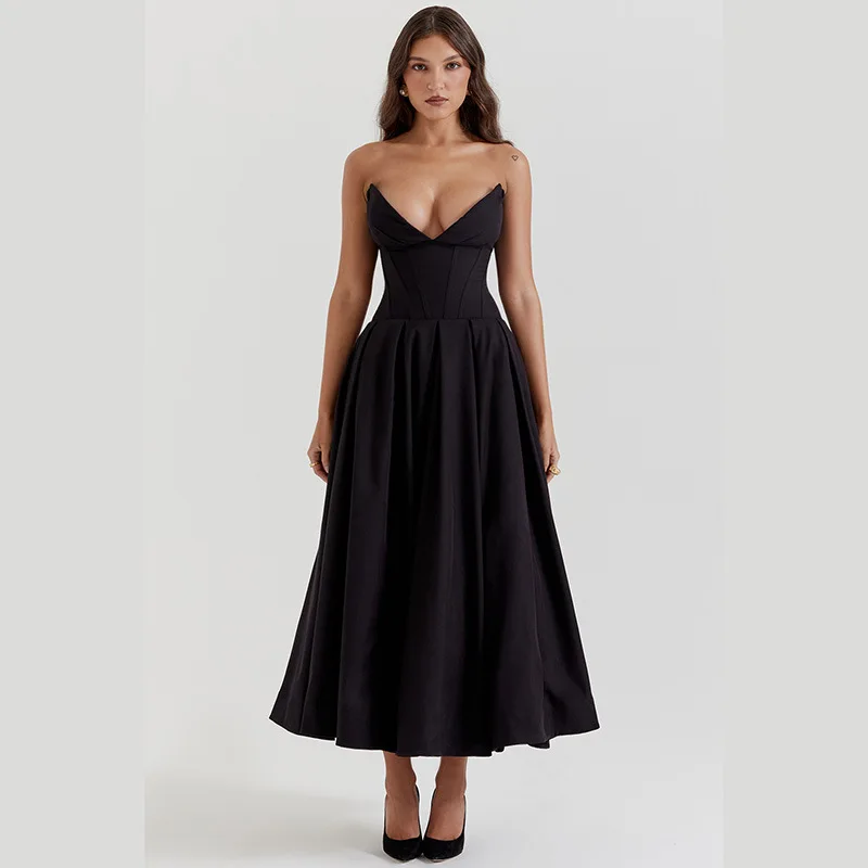boat neck a line white dress Boat Neck Lace A-Line Wedding Dress with Long Sleeves Button Back Swee –  VOS LEE main image 1