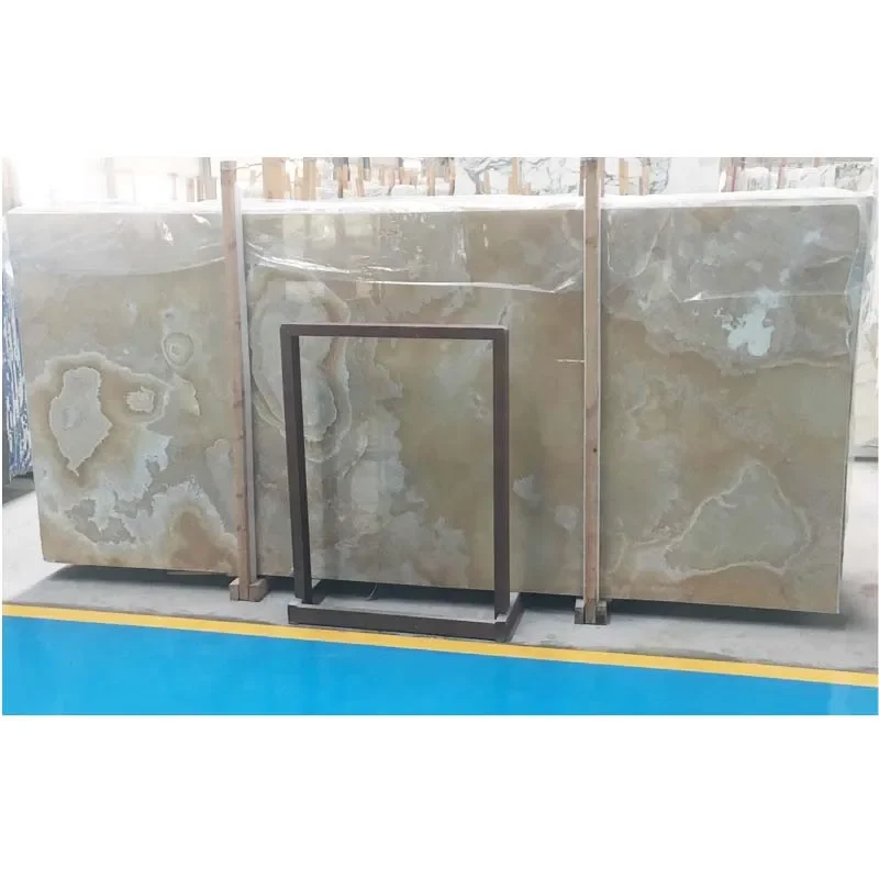 Mexican polished amber yellow onyx for 18mm thickness