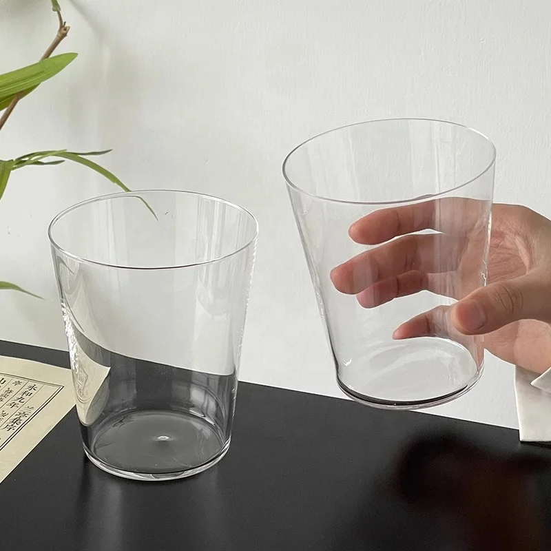 Japanese Tumbler Cup Cocktail Whisky Thin Shot Glass Set Colin Juice Water Round Mug Whisky Wine Glasses With Wood Tray