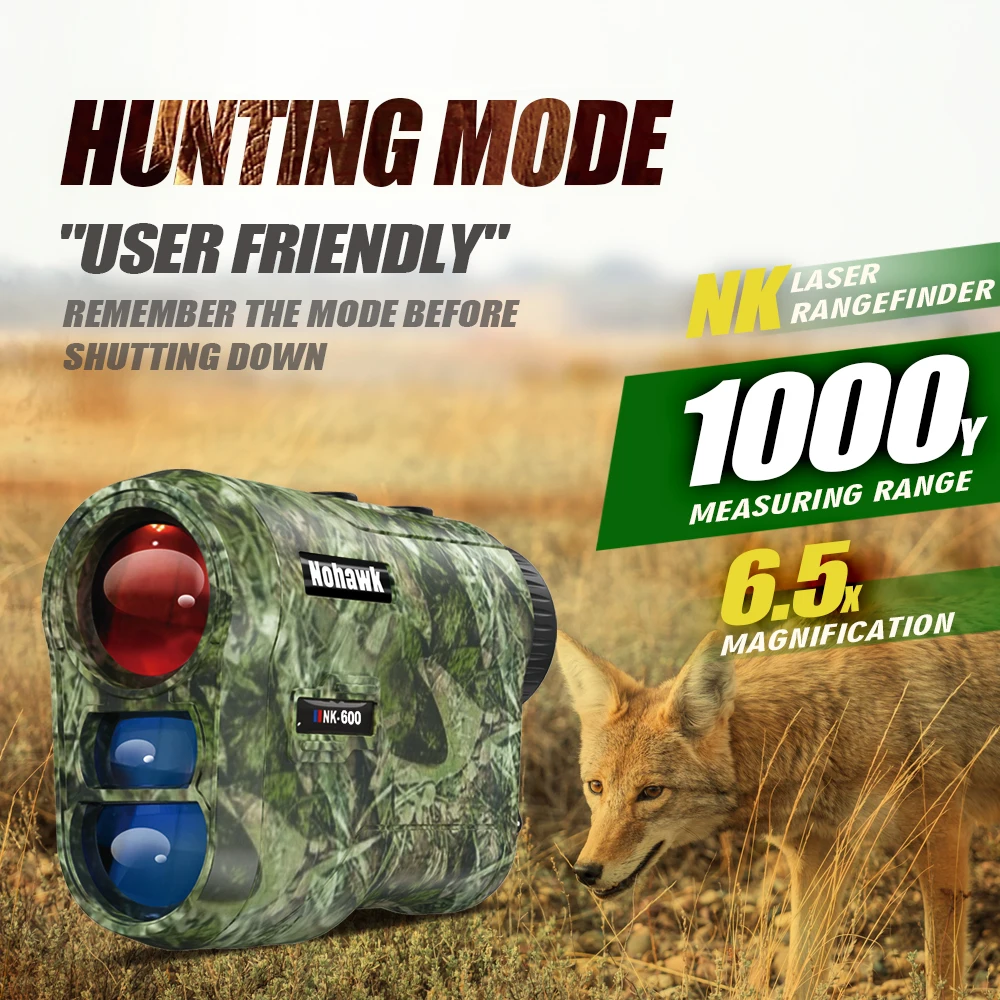 Nohawk Range Finder 1000M Hunting Scope Hunting Laser Distance Meter Rangefinder