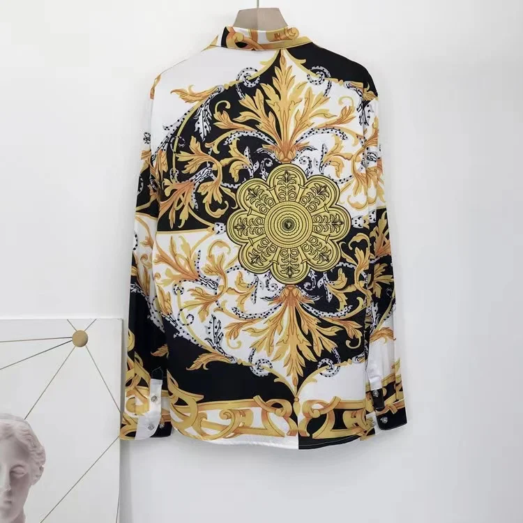 Luxury Handbag Wholesale Replica Bags 100% Cotton Men's Long Sleeve Shirts  Brand Fashion L''v Designer Printing Shirt - China Men's Shirt and Man  Tshirt price