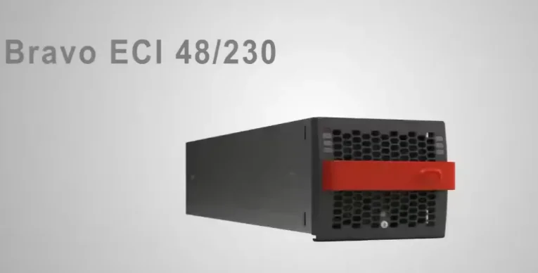 (Part No. T611730201) Bravo 10 - 48/230 Modular inverter to efficiently secure critical applications from 1.25 kVA CE+T