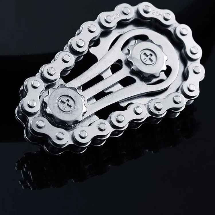 Flywheel Gear Metal Bike Chain Fidget Spinner for Adults