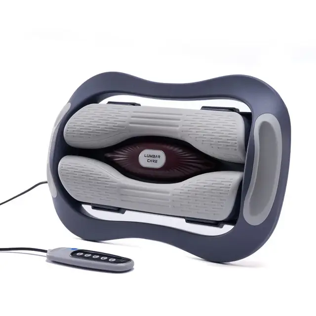 Dynamic Lumbar Top Pushing and Stretching Massager Lower Back Traction Device with Manual Function for Waist Body Application