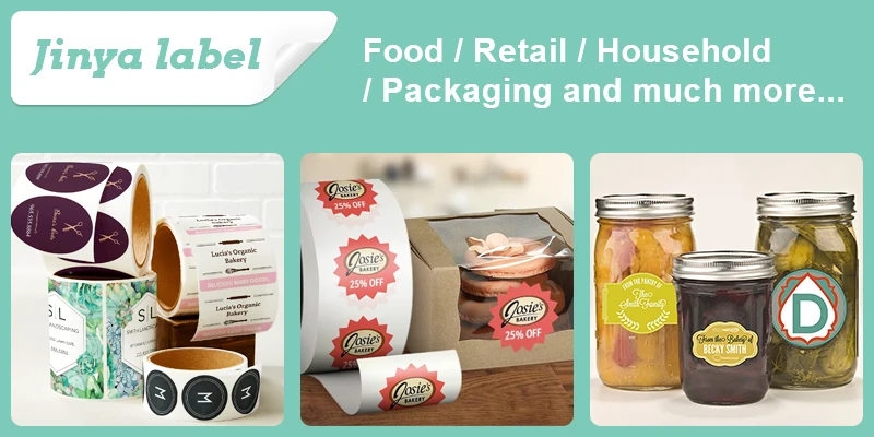 Custom Waterproof Vinyl Printed Food Packaging Label Stickers ...