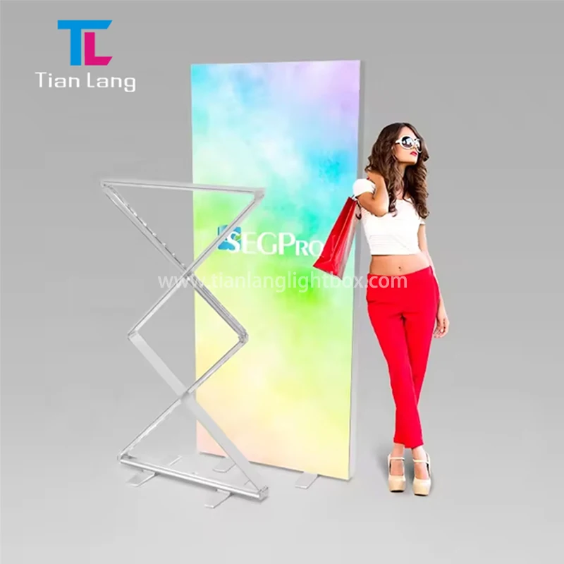 TianLang Aluminum Exhibition Display Stand 10s Assembly Light Box Factory Portable Light Box Led Lightbox Display