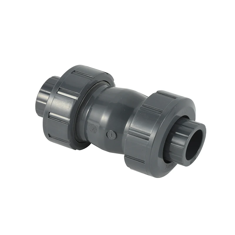 Type II UPVC Plastic Pipe Part True Union Check Valve for Corrosive Fluids