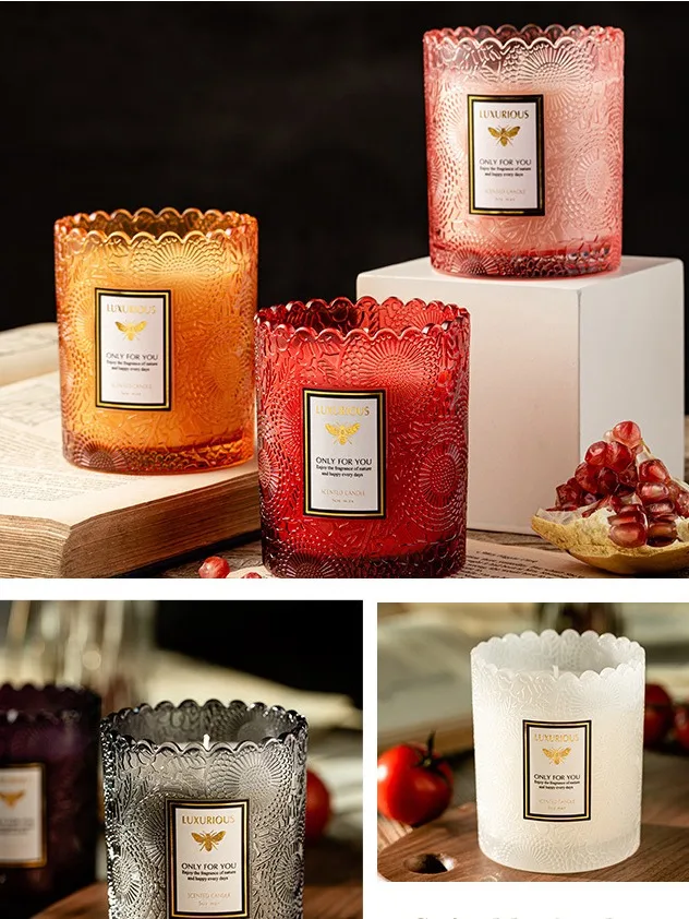 Unique Luxury Sublimation Candle Making Jars Red Yehhowe Red Orange