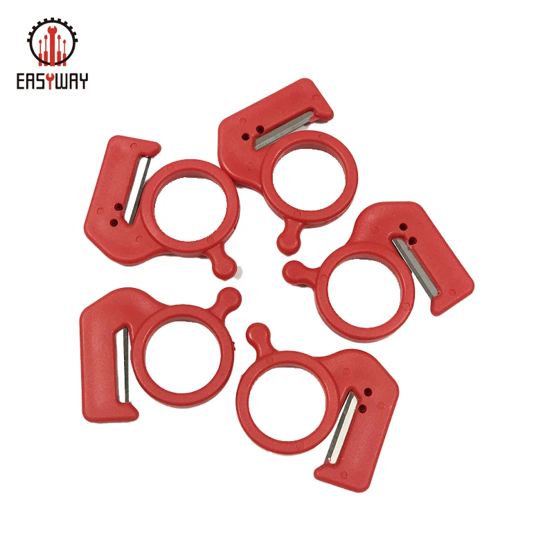 Manufacturer Direct Sales Small Tool Cutter Safety Thread Plastic Cut Finger Strap Cutting Ring Knife