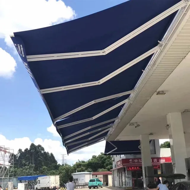 Large size custom outside businesses shop garden villa clubs backyard electrical outdoor sunshade awning